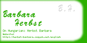 barbara herbst business card